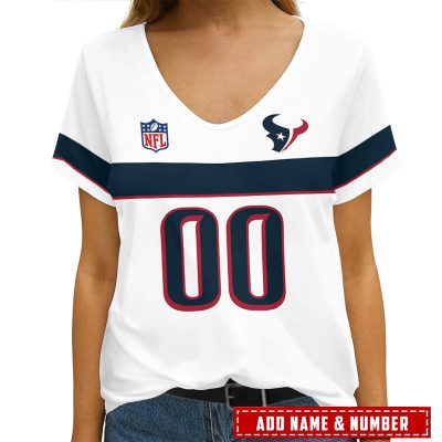 Houston Texans Personalized V-neck Women T-shirt  VNT1191