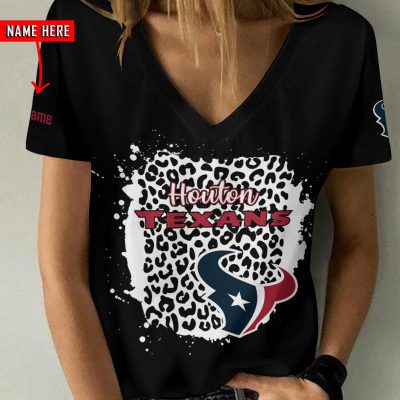 Houston Texans Personalized V-neck Women T-shirt  VNT1192