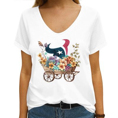 Houston Texans V-neck Women T-shirt  VNT1183