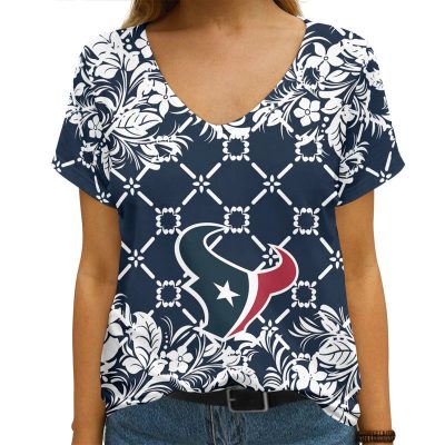 Houston Texans V-neck Women T-shirt VNT1195