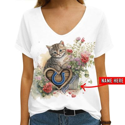 Indianapolis Colts Personalized V-neck Women T-shirt  VNT1197
