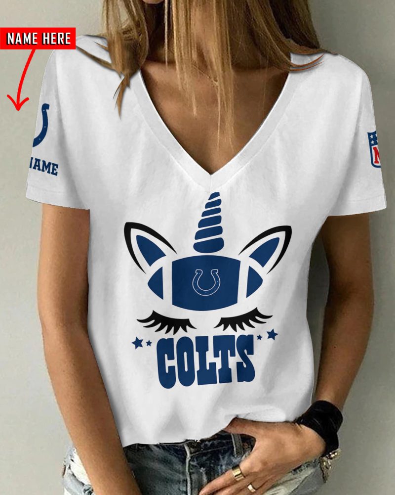 Indianapolis Colts Personalized V-neck Women T-shirt  VNT1200