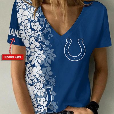 Indianapolis Colts Personalized V-neck Women T-shirt VNT1208