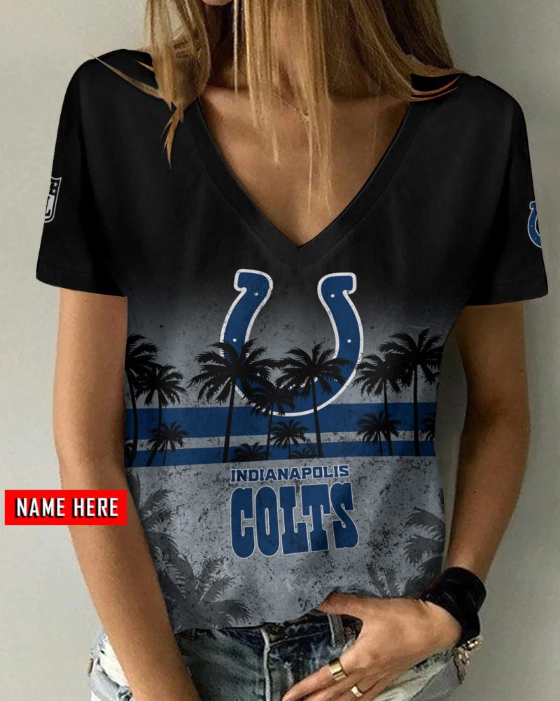 Indianapolis Colts Personalized V-neck Women T-shirt  VNT1209