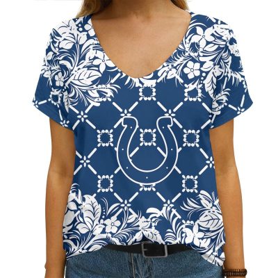 Indianapolis Colts V-neck Women T-shirt VNT1203