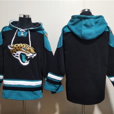 Jacksonville Jaguars Blank Black Ageless Lace-Up Pullover Hoodie