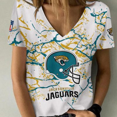 Jacksonville Jaguars Personalized V-neck Women T-shirt  VNT1213