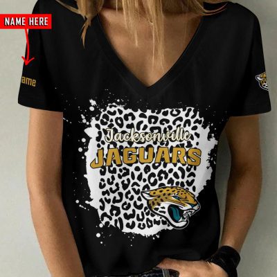 Jacksonville Jaguars Personalized V-neck Women T-shirt  VNT1216