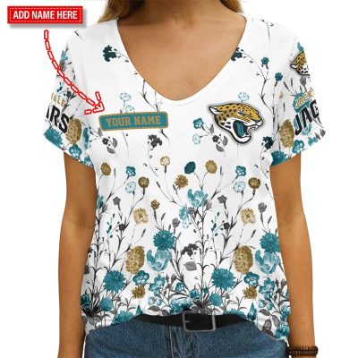 Jacksonville Jaguars Personalized V-neck Women T-shirt VNT1221