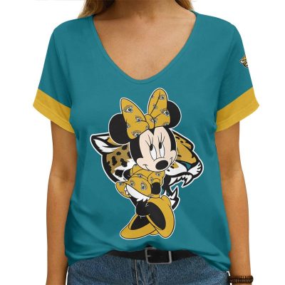 Jacksonville Jaguars V-neck Women T-shirt VNT1218