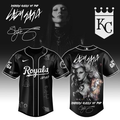 Kansas City Royals MLB x Lady Gaga The Mayhem Ball Tour Personalized Baseball Jersey For Fans