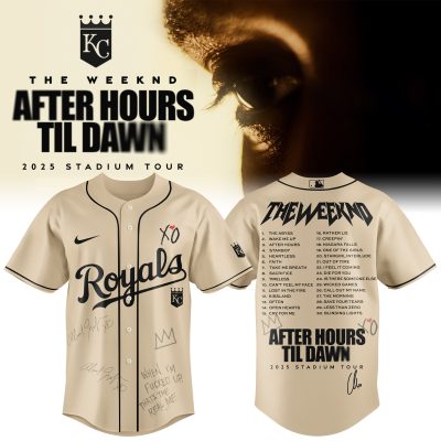 Kansas City Royals MLB x The Weeknd After Hours Til Dawn Personalized Baseball Jersey For Fans
