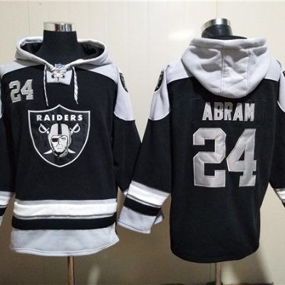 Las Vegas Raiders #24 Johnathan Abram Black Ageless Lace-Up Pullover Hoodie