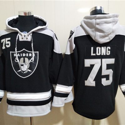 Las Vegas Raiders #75 Howie Long Ageless Lace-Up Pullover Hoodie
