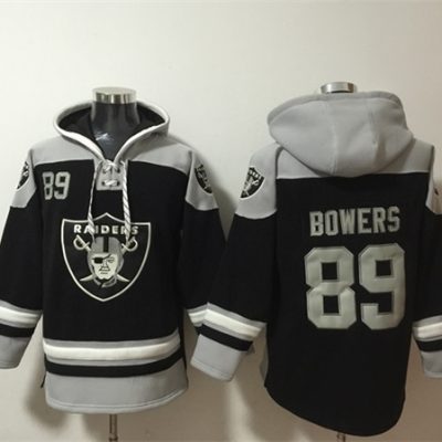Las Vegas Raiders Customized Black Ageless Lace-Up Pullover Hoodie