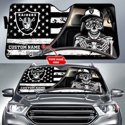 Las Vegas Raiders Personalized Car Auto Windshield Sun Shade WSS1226
