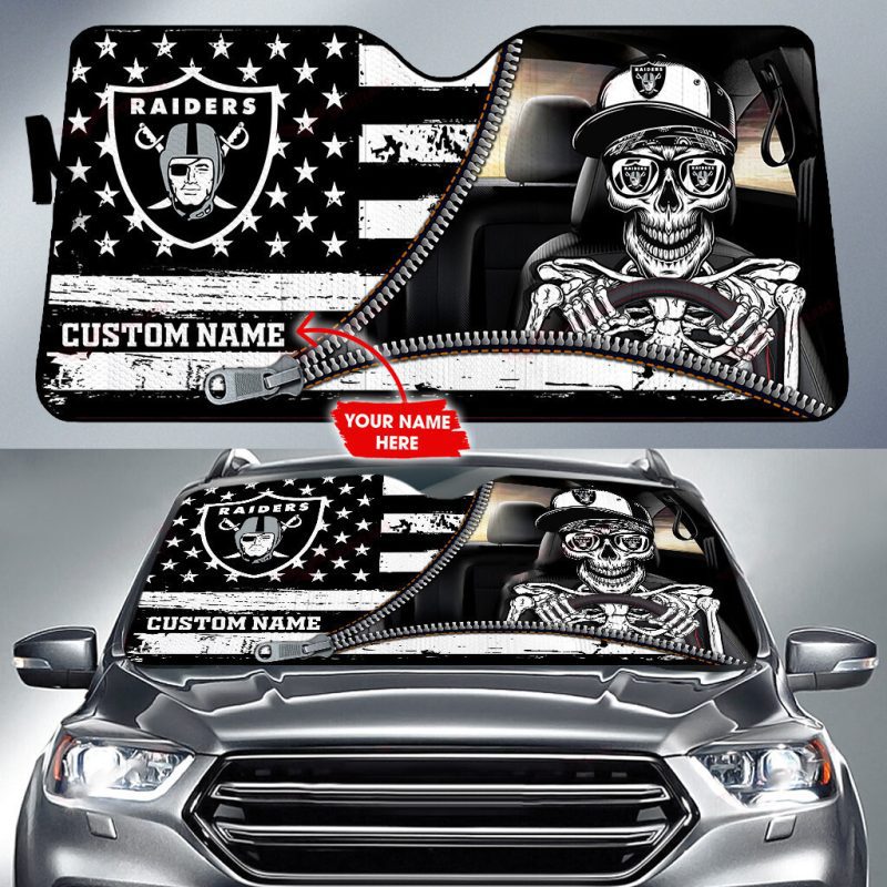 Las Vegas Raiders Personalized Car Auto Windshield Sun Shade WSS1226