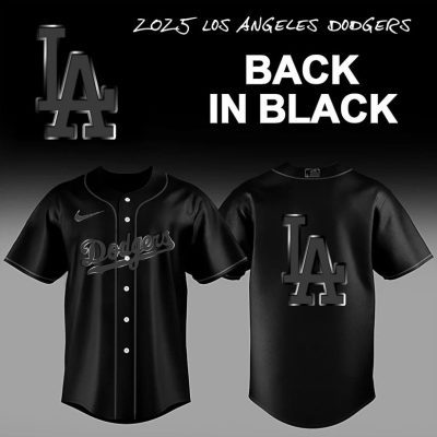 Limited Edition Los Angeles Dodgers Back In Black 2025 Baseball Jersey