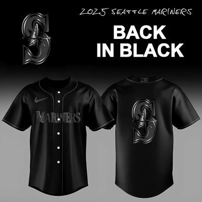 Limited Edition Seattle Mariners Back In Black 2025 Baseball Jersey