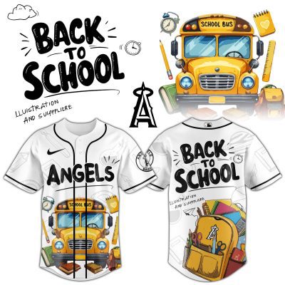 Los Angeles Angels MLB x Back To School Personalized Baseball Jersey For Fans