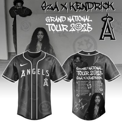 Los Angeles Angels MLB x Kendrick Lamar x SZA Grand National Tour Personalized Baseball Jersey For Fans