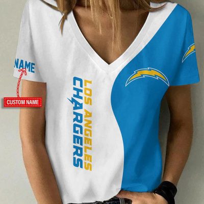Los Angeles Chargers Personalized V-neck Women T-shirt VNT1264