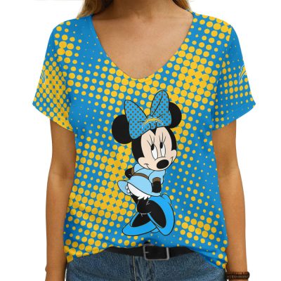Los Angeles Chargers Summer V-neck Women T-shirt VNT1266