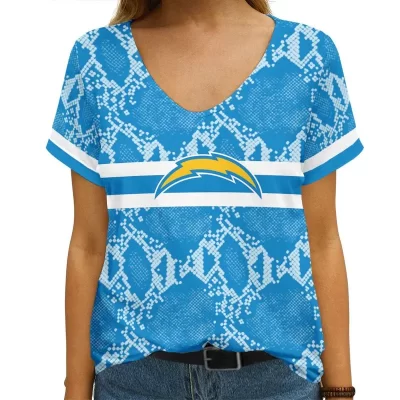 Los Angeles Chargers V-neck Women T-shirt VNT1261