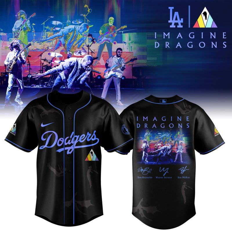Los Angeles Dodgers MLB x Imagine Dragons 17th Anniversary Tour Personalized Baseball Jersey For Fans