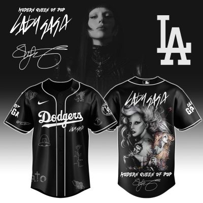 Los Angeles Dodgers MLB x Lady Gaga The Mayhem Ball Tour Personalized Baseball Jersey For Fans