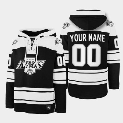 Los Angeles Kings Active Player Custom Black Ageless Lace-Up Pullover Hoodie