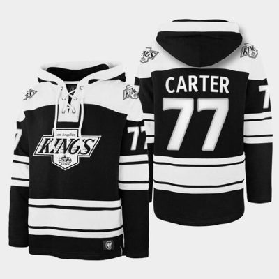 Los Angeles Kings Custom Black Ageless Lace-Up Pullover Hoodie