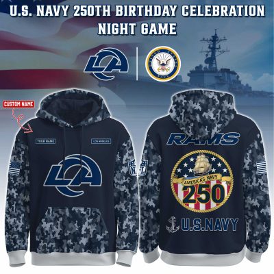Los Angeles Rams Navy 250th Birthday Unisex Performance Hoodie