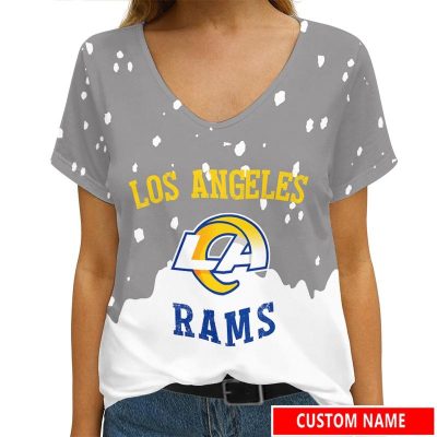 Los Angeles Rams Personalized V-neck Women T-shirt  VNT1273