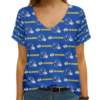 Los Angeles Rams V-neck Women T-shirt VNT1278