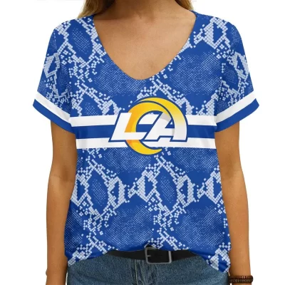 Los Angeles Rams V-neck Women T-shirt VNT1279