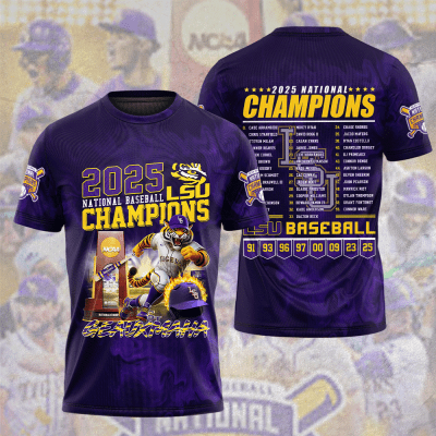 Lsu Tigers Baseball National Champs 2025 Unisex Performance T-Shirt WIN1165