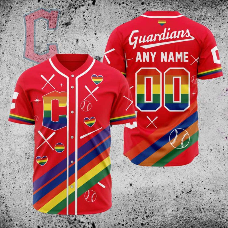 MLB Cleveland Guardians Pride Heritage Baseball Jersey