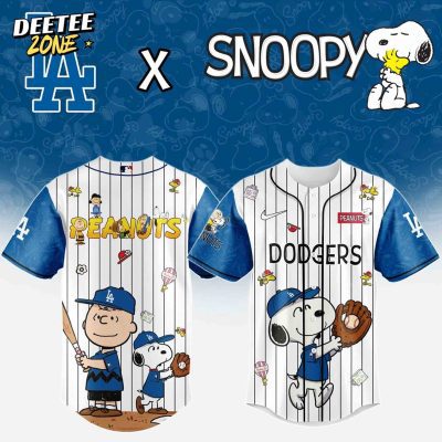 MLB Los Angeles Dodgers Peanuts 75th Anniversary Baseball Jersey