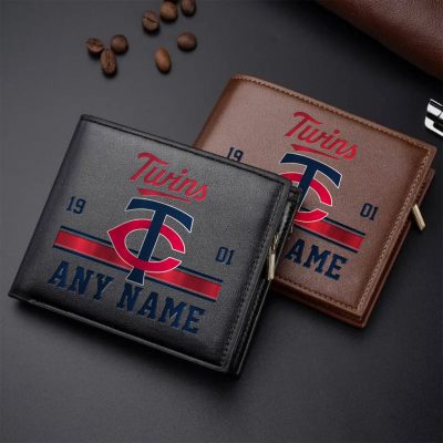 MLB Minnesota Twins Personalized Name Leather Wallet