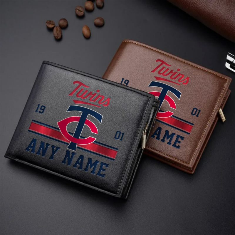 MLB Minnesota Twins Personalized Name Leather Wallet