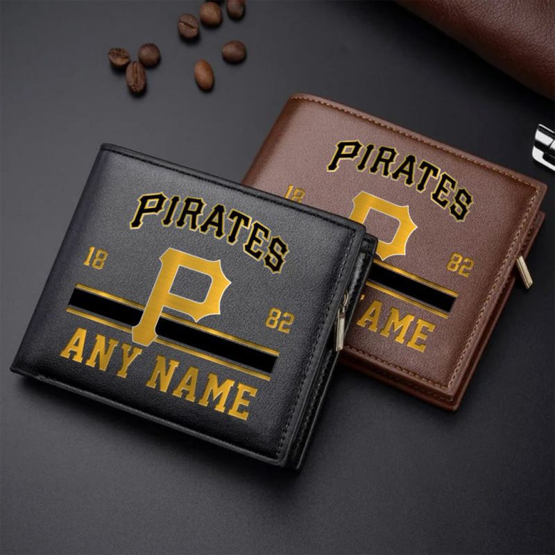 MLB Pittsburgh Pirates Personalized Name Leather Wallet
