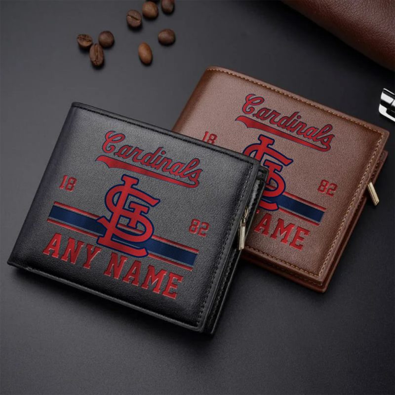 MLB St. Louis Cardinals Personalized Name Leather Wallet