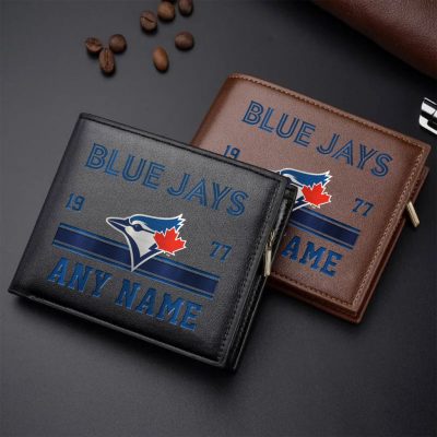 MLB Toronto Blue Jays Personalized Name Leather Wallet