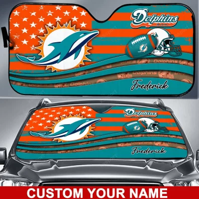 Miami Dolphins Personalized Car Auto Windshield Sun Shade WSS1282
