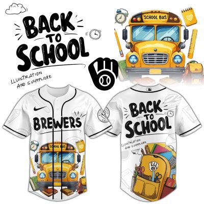 Milwaukee Brewers MLB x Back To School Personalized Baseball Jersey For Fans