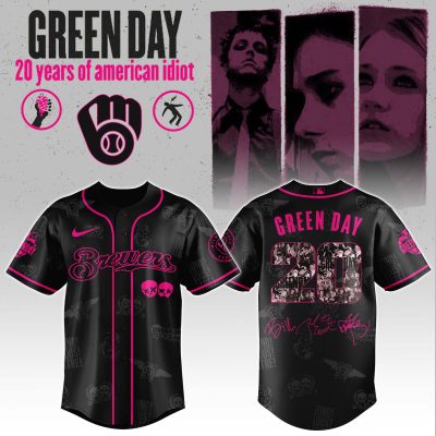 Milwaukee Brewers MLB x Green Day 20th Anniversary Tour Personalized Baseball Jersey For Fans