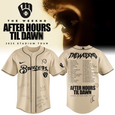 Milwaukee Brewers MLB x The Weeknd After Hours Til Dawn Personalized Baseball Jersey For Fans