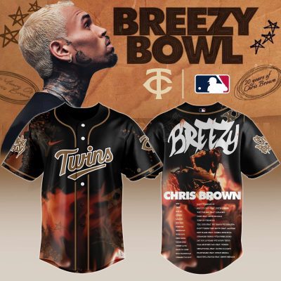 Minnesota Twins MLB x Chris Brown Breezy Bowl XX Stadium World Tour Personalized Baseball Jersey For Fans