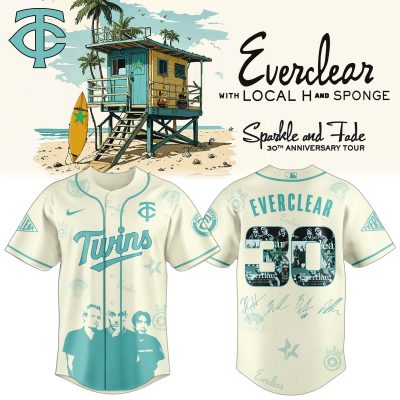 Minnesota Twins MLB x Everclear 30th Anniversary Tour Personalized Baseball Jersey For Fans
